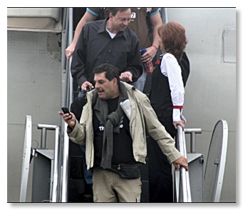 Brian deplanes the