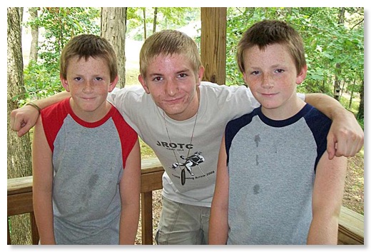 Chris between Dylan & Brenden Martin.