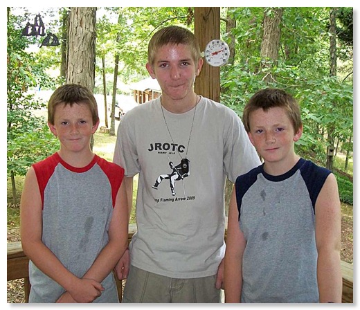 Chris between Dylan and Brenden.