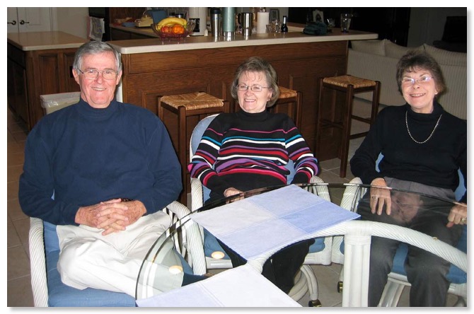 Bob and Lorraine Russell with Barbara Phillips.