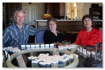 Jack, Lorraine, and Barbara in the midst of a game.