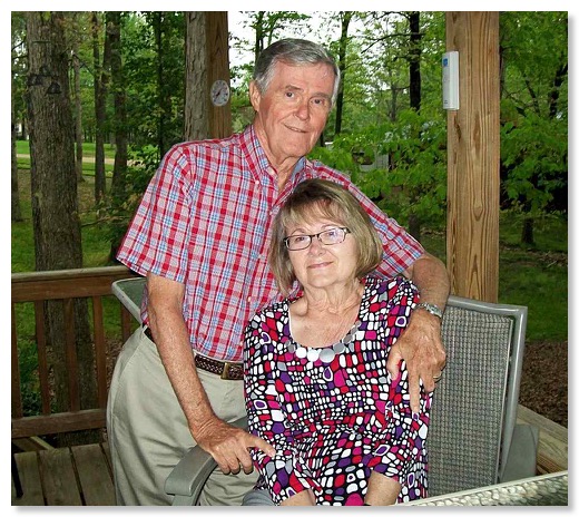 Bob & Lorraine on the back deck.